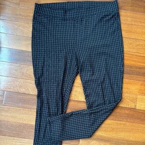 Seven7 Black & White Grid Pattern Stretchy Skinny Dress Pants Size XXL